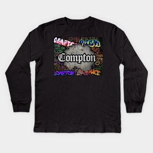 Compton Logo Kids Long Sleeve T-Shirt